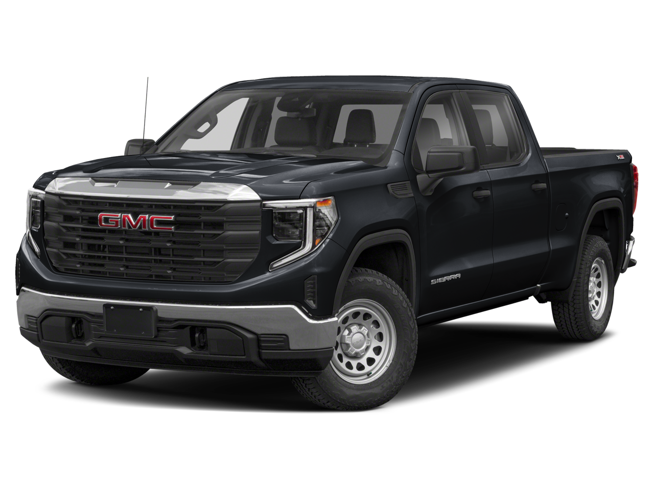 2024 GMC Sierra 1500 AT4 in Summit White — front three-quarter view