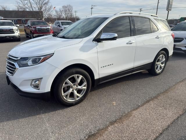 2018 Chevrolet Equinox Premier in Summit White — front three-quarter view
