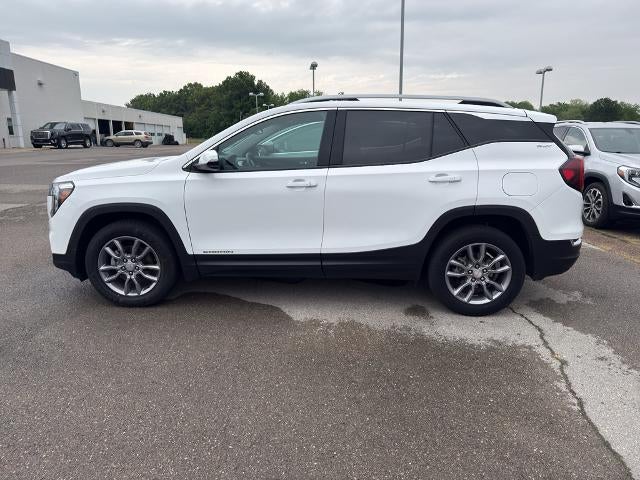 2024 GMC Terrain SLT in Summit White — front three-quarter view